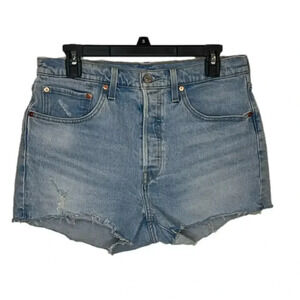 Levi’s Original 501 High Rise Button Fly Denim Jean Shorts Size 30